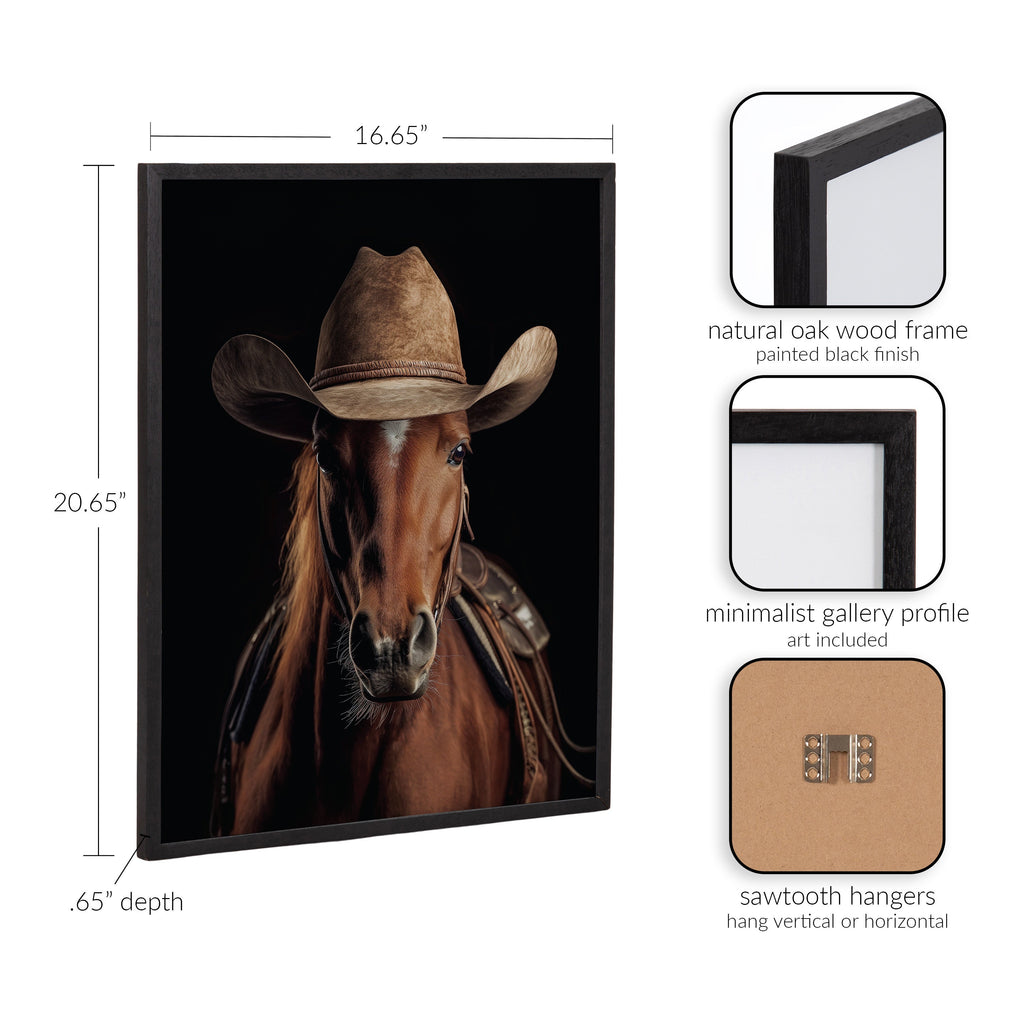 Gallery Horse Wearing a Western Cowboy Hat Print by The Creative Bunch Studio