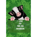 I Love my Mini Pig Notebook: Blank lined 100 pages size 6 x 9 in. - Paperback