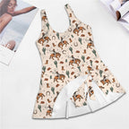 Baha Ranch Rodeo Cowboy Print Skirted Swimsuit
