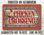 Chicken Coop Sign - Chicken Crossing - Metal Sign