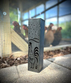 Chicken Coop Trio Luminary Pillars w/ Solar Cap