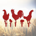 Chicken Yard Signs - 5 Metal Yard Signs