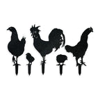 Chicken Yard Signs - 5 Metal Yard Signs