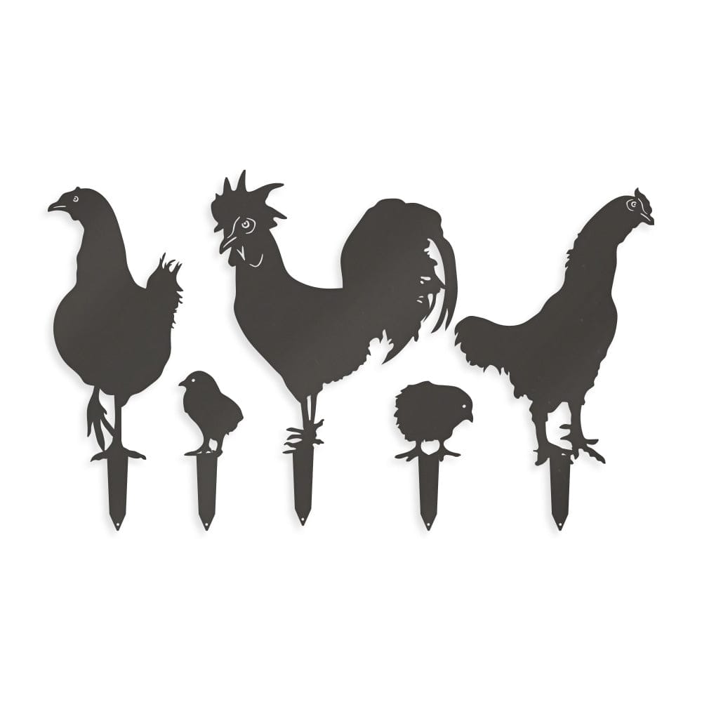 Chicken Yard Signs - 5 Metal Yard Signs