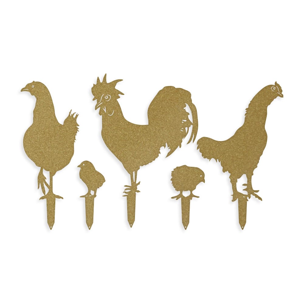 Chicken Yard Signs - 5 Metal Yard Signs