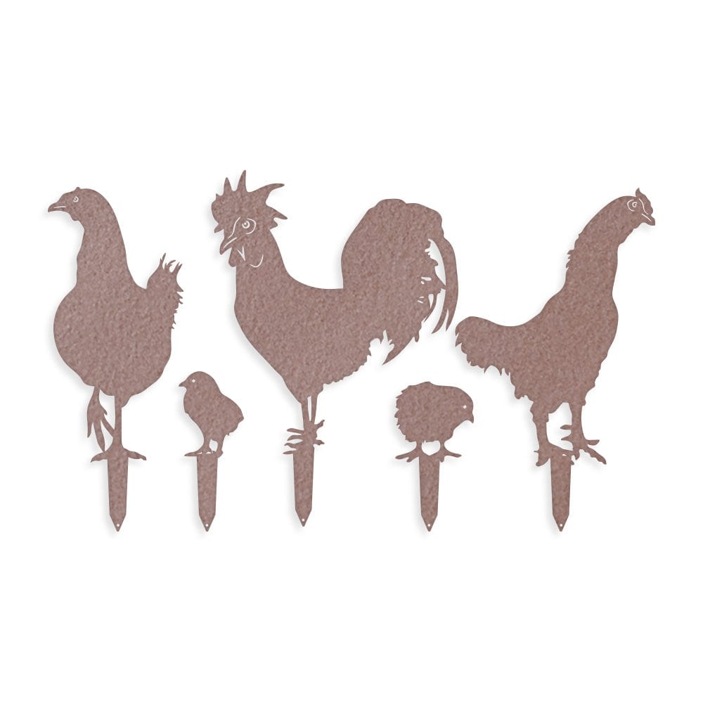 Chicken Yard Signs - 5 Metal Yard Signs