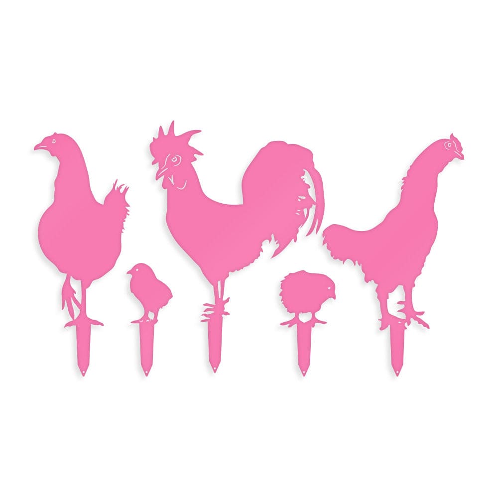 Chicken Yard Signs - 5 Metal Yard Signs