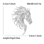Classic Horse Brooch Suitable for Women's Neutral Wear Twelve Zodiac Animal Rhinestone Pin Can Be Used as a Necklace Badge Ideal for Casual Outings Parties Banquets and Friend Gatherings Perfect New Year Gift Elegant Jewelry