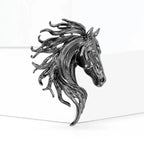 Classic Horse Brooch Suitable for Women's Neutral Wear Twelve Zodiac Animal Rhinestone Pin Can Be Used as a Necklace Badge Ideal for Casual Outings Parties Banquets and Friend Gatherings Perfect New Year Gift Elegant Jewelry
