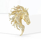 Classic Horse Brooch Suitable for Women's Neutral Wear Twelve Zodiac Animal Rhinestone Pin Can Be Used as a Necklace Badge Ideal for Casual Outings Parties Banquets and Friend Gatherings Perfect New Year Gift Elegant Jewelry