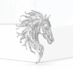 Classic Horse Brooch Suitable for Women's Neutral Wear Twelve Zodiac Animal Rhinestone Pin Can Be Used as a Necklace Badge Ideal for Casual Outings Parties Banquets and Friend Gatherings Perfect New Year Gift Elegant Jewelry