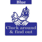 Cluck Around and Find Out Chicken Sign - Funny Metal Chicken Wall Art | Rustic Farmhouse Decor