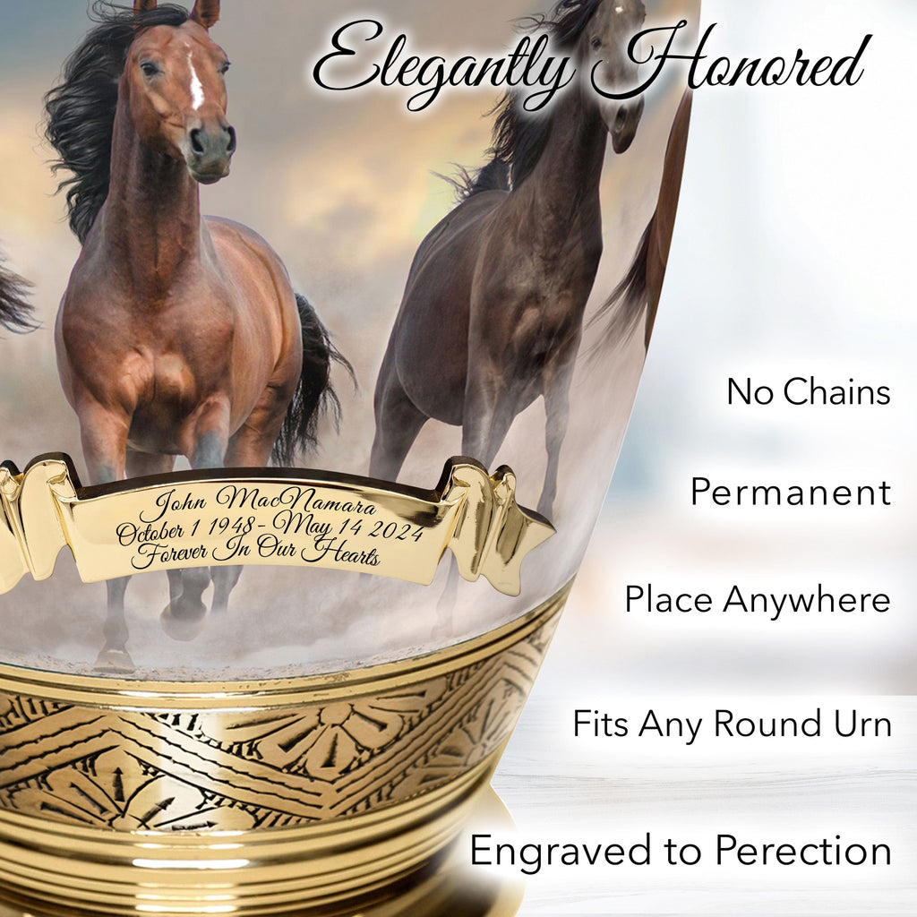 Wild Horse Cremation Urns for Human Ashes - Large Adult Funeral Urn