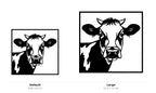Cow Face Wall Art — Modern Farmhouse Cattle Silhouette