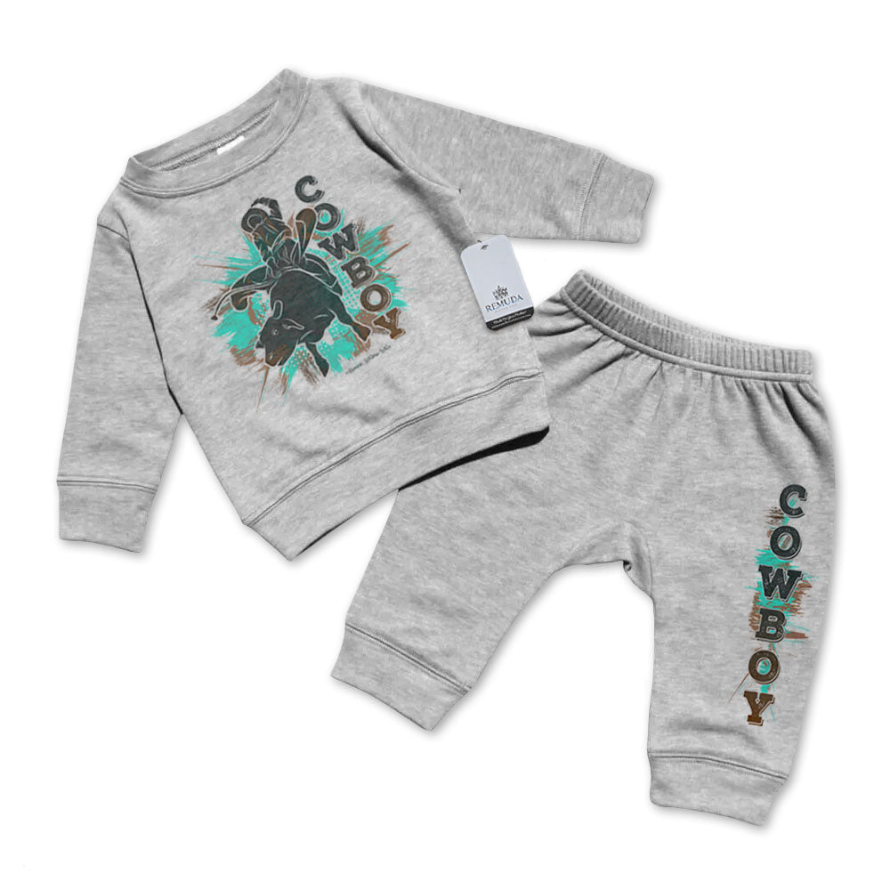 Cowboy Rodeo Bull Rider - Infant 2 Piece Sweatsuit