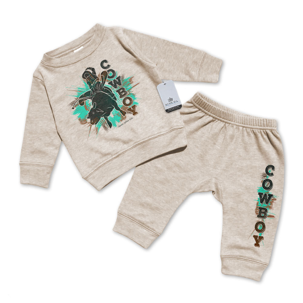 Cowboy Rodeo Bull Rider - Infant 2 Piece Sweatsuit