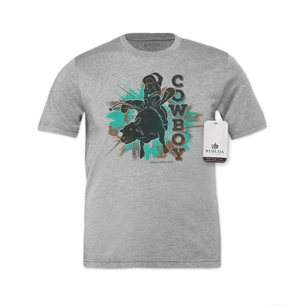 Cowboy Rodeo Bull Rider - Adult Unisex Western Tee T-Shirt