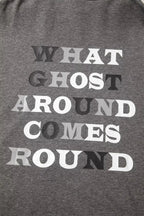 Halloween Ghost Print Mineral Wash Oversize Hoodie