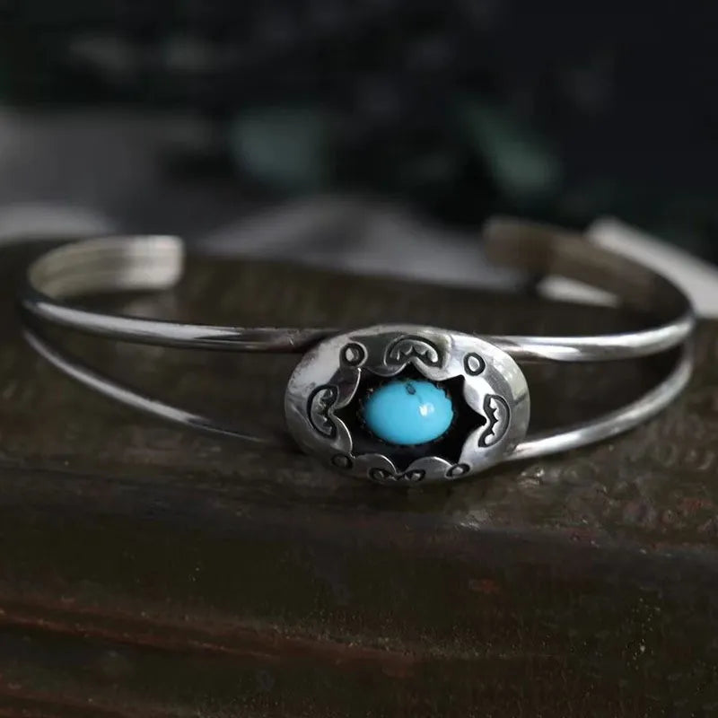 Turquoise Alloy Open Bracelets - 6 Styles