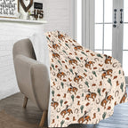 Cowboy Rodeo Western Micro Fleece Blanket 60" x 80" Made in America