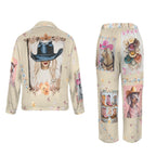 Baha Ranch Danilo Painted Cowgirl Satin Long Pajamas
