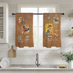 Baha Ranch Vintage Cowgirl Window Curtains 28"x40" (2-Piece) Made in America