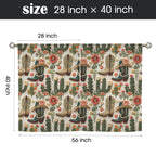 Baha Ranch Cactus and Boots Curtains 28"x40" (2-Piece) Made in America