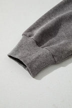 Halloween Ghost Print Mineral Wash Oversize Hoodie