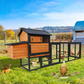 Brown & Black Wooden Chicken Coop