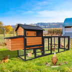 Brown & Black Wooden Chicken Coop