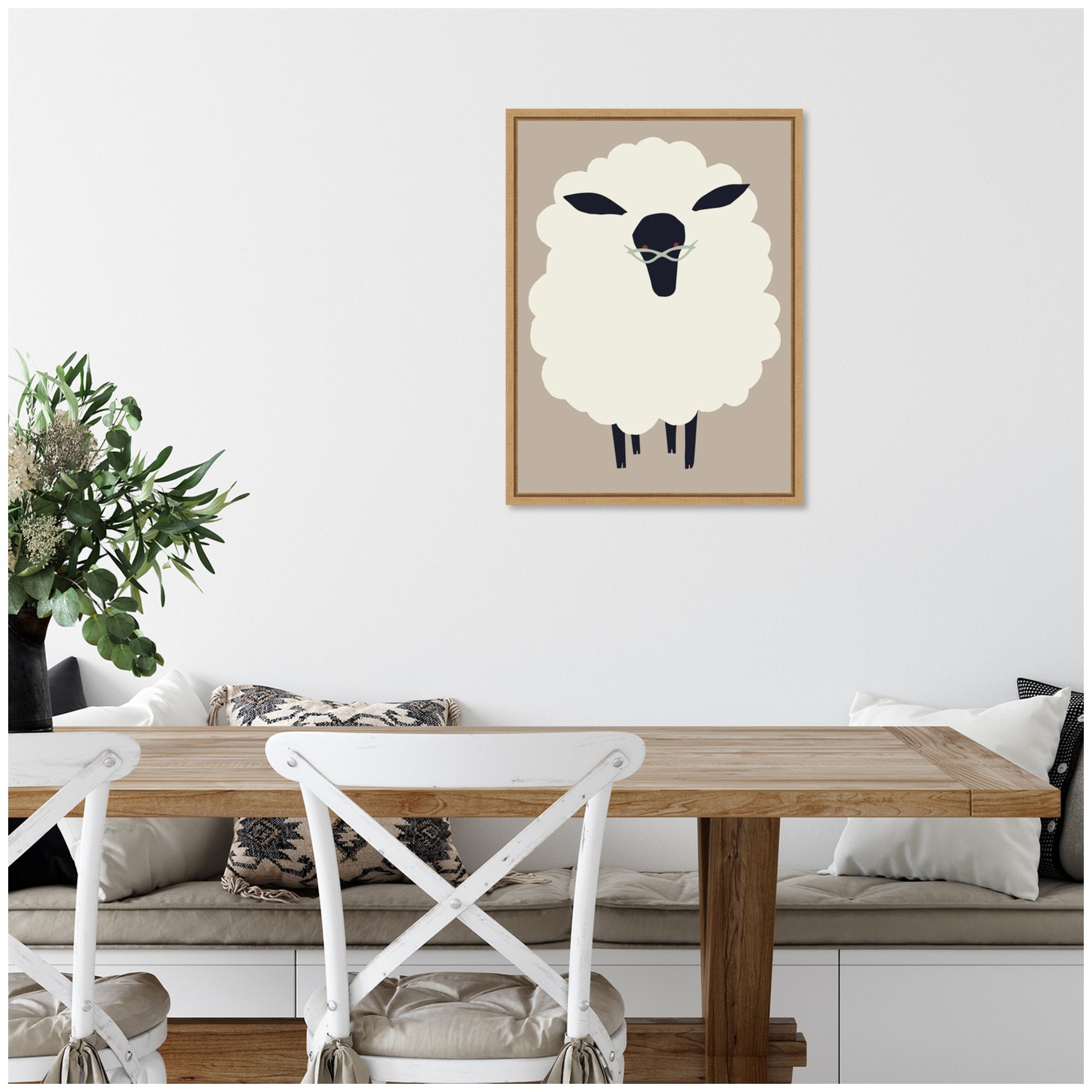 Sylvie Farm Sheep Framed Canvas by Hannah Beisang