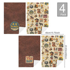 Baha Ranch Vintage Cowboy Set of 4 Kitchen Dish Towels Made in America