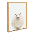 Sylvie Round Sheep Portrait Framed Canvas by Amy Peterson Art Studio