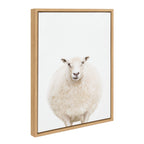 Sylvie Round Sheep Portrait Framed Canvas by Amy Peterson Art Studio