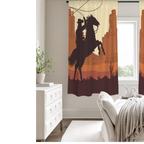 Baha Ranch Desert Cowboy Curtains 52"x63" (2-Piece) Made in America