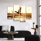 Duck Hunting 4-Piece Wall Art Canvas, Duck Hunting Decor