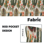 Baha Ranch Cactus and Boots Curtains 28"x40" (2-Piece) Made in America