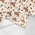 Baha Ranch Rodeo Cowboy Throw Blanket Ultra-Soft Micro Fleece Blanket 60" x 80" Made in America
