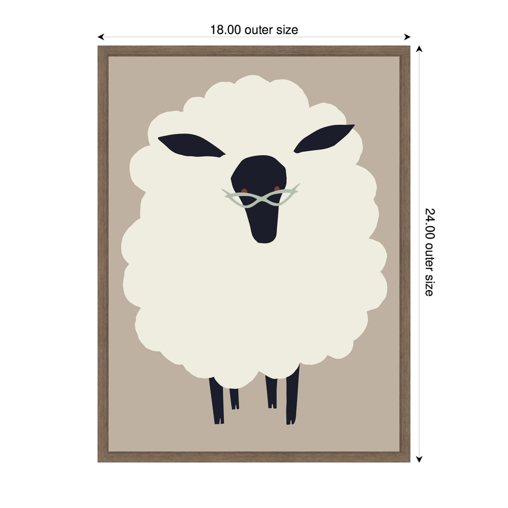 Sylvie Farm Sheep Framed Canvas by Hannah Beisang