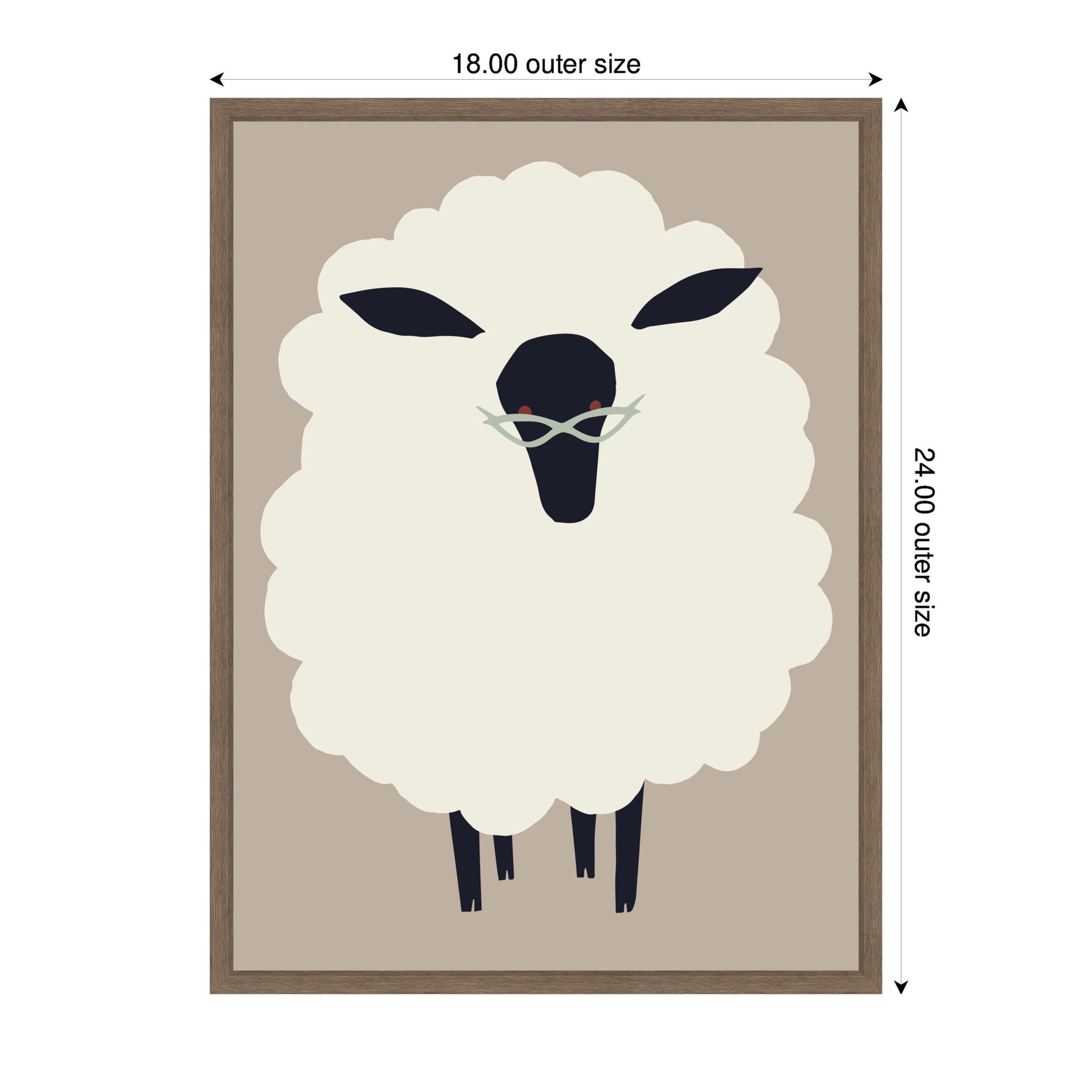 Sylvie Farm Sheep Framed Canvas by Hannah Beisang