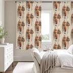Baha Ranch Saddle Print Window Curtain Drapes 52"x63" Made in America