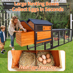 Brown & Black Wooden Chicken Coop