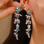 Western Style Turquoise Accent Earrings