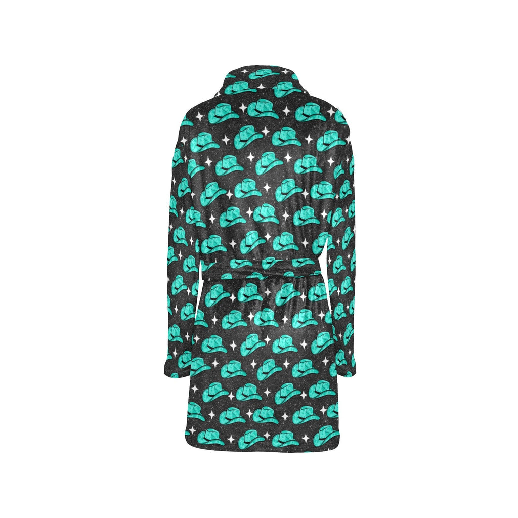 Baha Ranch Turquoise Cowgirl Hat Women's Western Bath Robe