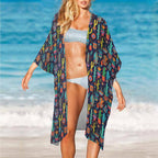 Baha Ranch Crazy Cactus Lady Duster Kimono Coverup