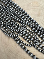 Eight Row Western Faux Sterling Pearl Statement Necklace — Single-Clasp Layered Set