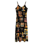 Baha Ranch Vintage Cowboy Collage Western Sun Dress