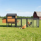 Brown & Black Wooden Chicken Coop