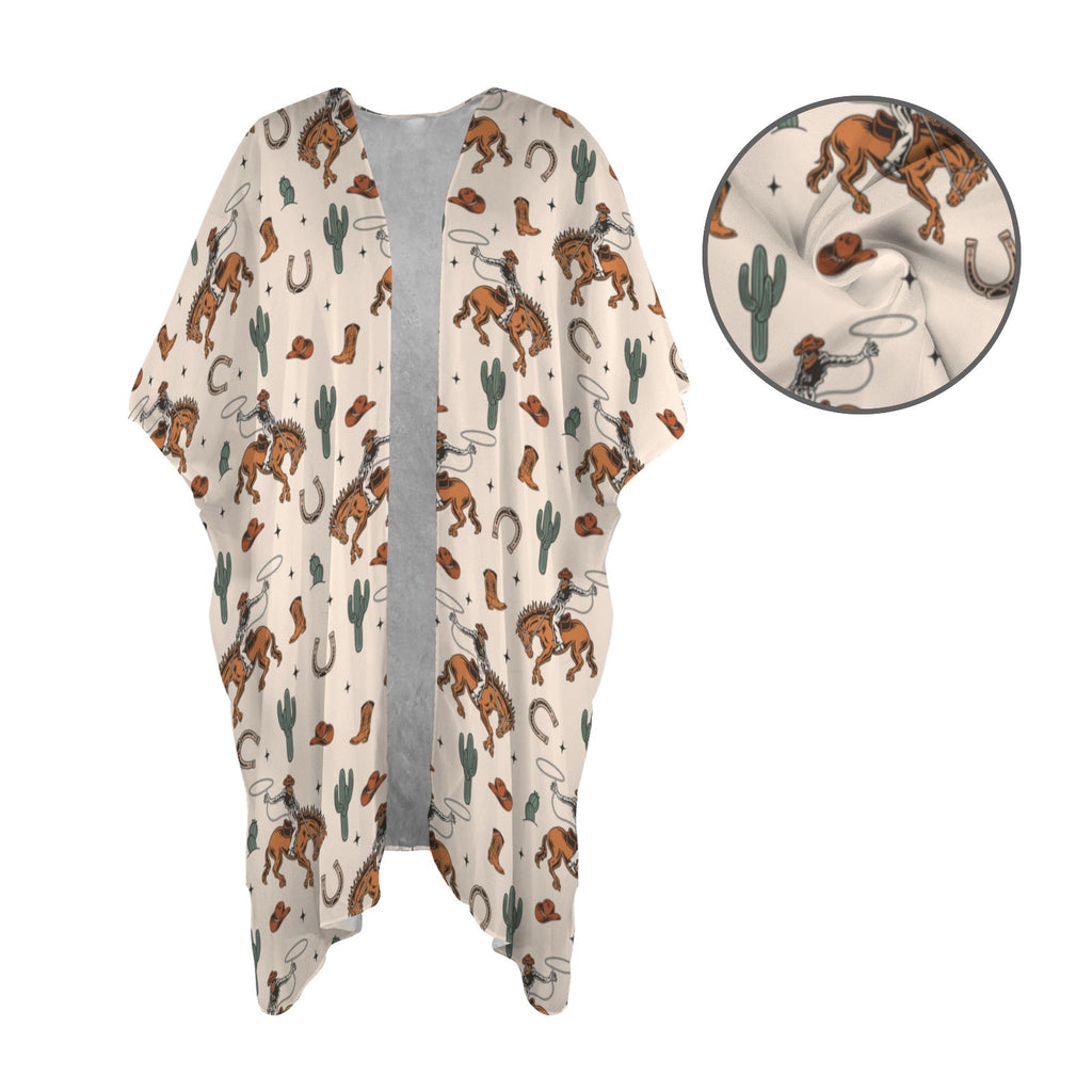 Baha Ranch Rodeo Cowboy Western Duster Kimono Coverup