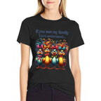 If You Met My Family Youd Understand Crazy Chicken Family  Ribbed Collar T-Shirt